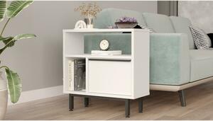 Tavolino Laterale Per Divano Da Salotto Multiuso 60x25x60 Ocean Bianco