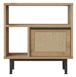 Tavolino Laterale Per Divano Da Salotto Multiuso 60x25x60 Ocean Rafia