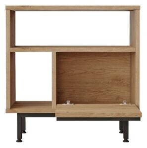 Tavolino Laterale Per Divano Da Salotto Multiuso 60x25x60 Ocean Rafia