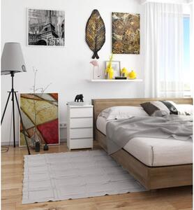 Cassettiera Moderna 40x35x74 Cm 4 Cassetti Bianco Opaco Artika