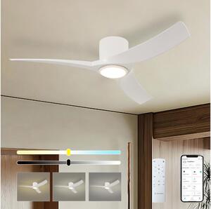 ZEVENTI - Ventilatore da soffitto a LED ORBITO LED/24W/230V Wi-Fi Tuya bianco + telecomando