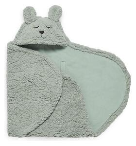 Jollein - Coperta avvolgente in pile Bunny 100x105 cm Ash Green