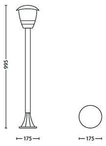 Philips 15383/31/16 - Lampada da esterno MYGARDEN CREEK 1xE27/60W/230V