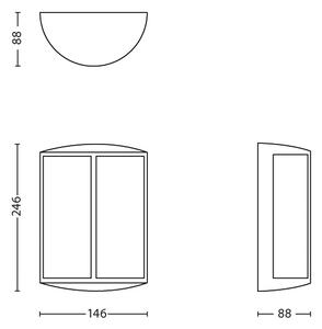 Philips 16464/93/16 - Applique da esterno a LED STOCK LED/6W IP44