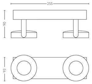 Philips 53172/31/P0 - Faretto dimmerabile MYLIVING CLOCKWORK 2xLED/4,5W
