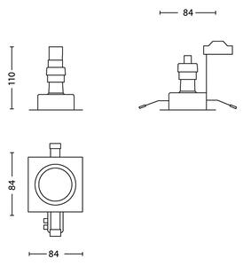 Philips 59902/11/PN - SET 3x Lampada da incasso per bagno ROOTS 3xGU10/35W