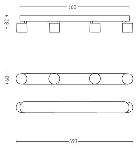 Philips 56244/31/P0 - Luce Spot a LED dimmerabile STAR 4xLED/4,5W/230V