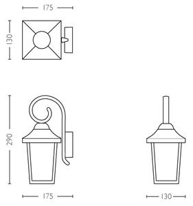 Philips 17236/30/PN - Lampada da esterno MYGARDEN BUZZARD 1xE27/60W/230V