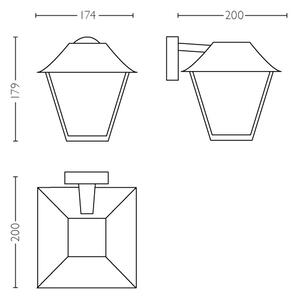 Philips 16495/30/PN - Applique da esterno MYGARDEN ALPENGLOW E27/60W/230V