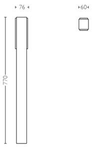 Philips 16489/93/P0 - Colonna da esterno STRATOSPHERE 2xLED/4,5W IP44
