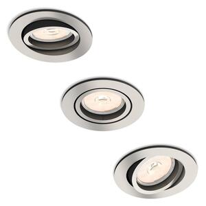 Philips 50393/17/PN - KIT 3x Lampada da incasso DONEGAL 1xGU10/5,5W/230V