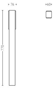 Philips 16489/93/P3 - Colonna da esterno STRATOSPHERE 2xLED/4,5W IP44