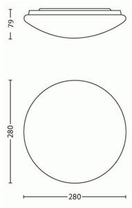 Philips 31801/31/EO - Plafoniera LED MYLIVING SUEDE LED/9,6W/230V