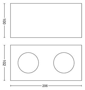 Philips 50492/31/P0-Faretto LED dimmerabile MYLIVING BOX 2xLED/4,5W/230V