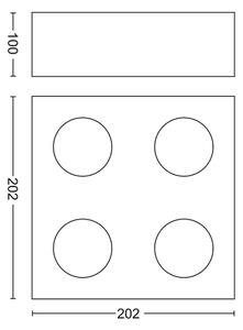 Philips 50494/30/P0-Faretto LED dimmerabile MYLIVING BOX 4xLED/4,5W/230V