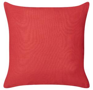 Set di cuscini decorativi in velluto rosso e rosa in cotone 45 x 45 cm a righe sfoderabili Quadrato Accessori decorativi moderni Beliani