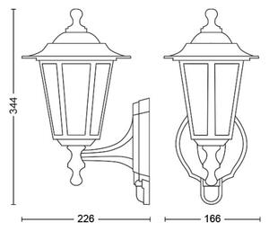 Philips 1747330PN - Applique da esterno con sensore 1xE27/60W/230V IP44