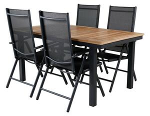 Tavolo e sedie set Dallas 3654Tessile, Metallo