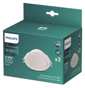 Philips - SET 3x Lampada LED da incasso MESON LED/5,5W/230V 4000K