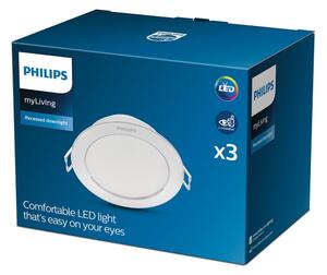 Philips - SET 3x Lampada LED da incasso DIAMOND 1xLED/3,5W/230V 2700K