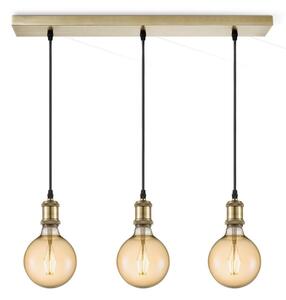 Cavo di alimentazione VINTAGE 3xE27/40W/230V ottone