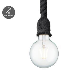 Lampadario a sospensione con filo LEONARDO ROPE 1xE27/10W/230V nero