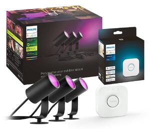 Philips Hue Lily Outdoor Bundle spot 3x + bridge