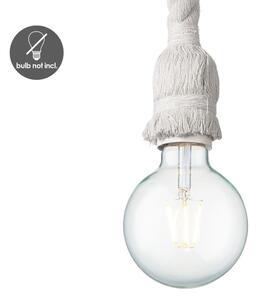 Lampadario a sospensione con filo LEONARDO ROPE 1xE27/10W/230V bianco
