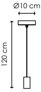 Lampadario a cavo SAGA 1xE27/40W/230V marmo