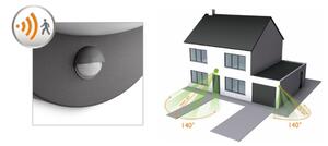 Philips - Applique da esterno con sensore JUNE 1xE27/12W/230V IP44