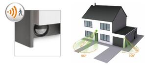 Philips - Applique da esterno con sensore BRIDGE 1xE27/15W/230V IP44