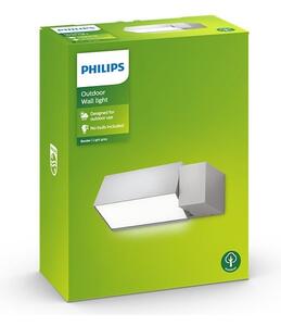 Philips - Applique da esterno BORDER 1xE27/23W/230V IP44 grigio