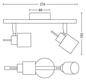 Philips - Faretto MERANTI 2xGU10/35W/230V bianco