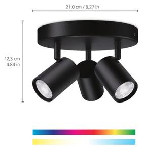 WiZ - Faretto LED RGBW Dimmerabile IMAGEO 3xGU10/4,9W/230V Wi-Fi CRI 90 nero