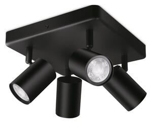 WiZ - Faretto LED RGBW Dimmerabile IMAGEO 4xGU10/4,9W/230V nero Wi-Fi