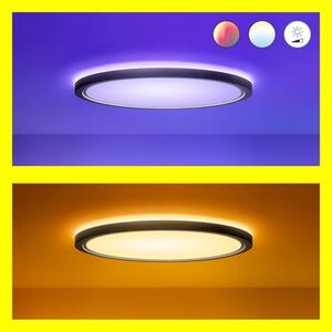 WiZ - Plafoniera LED RGB dimmerabile SUPERSLIM LED/22W/230V Wi-Fi nero