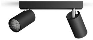 Philips - Luce Spot da bagno IDRIS 2xGU10/5W/230V IP44 nero