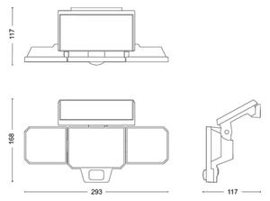 Philips - LED Solare muro per riflettore con sensore NYSIL 3xLED/8,7W/3,7V IP65