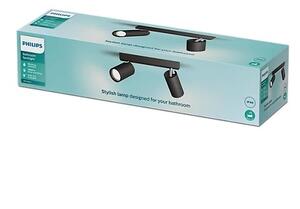 Philips - Luce Spot da bagno IDRIS 2xGU10/5W/230V IP44 nero