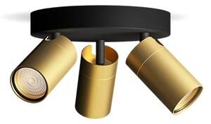 Philips - Luce Spot da bagno IDRIS 3xGU10/5W/230V IP44 nero/oro