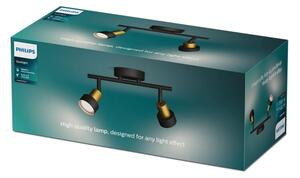 Philips - Faretto CONDUIT 2xGU10/5W/230V nero/ottone
