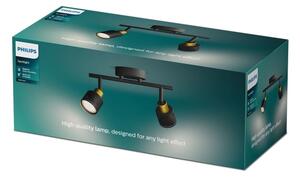 Philips - Faretto NIALL 2xGU10/5W/230V nero/ottone