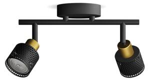 Philips - Faretto NIALL 2xGU10/5W/230V nero/ottone