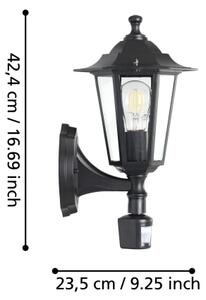 EGLO 22469 - Lampada con sensore LATERNA 4 1xE27/60W nero