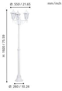 EGLO 22996 - Lampada da esterno LATERNA 5 3xE27/60W/230V IP44