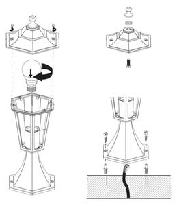 EGLO 22472 - Lampada da esterno LATERNA 4 1xE27/60W nero IP44