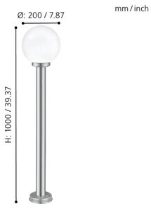 EGLO 30207 - Lampada da esterno NISIA 1xE27/60W