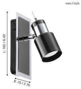 Eglo 30832 - Faretto LED DAVIDA 1 1xGU10/5W/230V nero