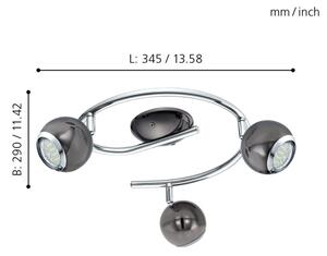EGLO 31007 - Faretto LED BIMEDA 3xGU10/3W LED
