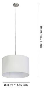Eglo 31571 - Lampadario a sospensione con filo PASTERI 1xE27/60W/230V